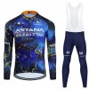 Completo Maglia ML + Pantaloncino con bretelle ML 2024 Astana Qazaqstan Blu